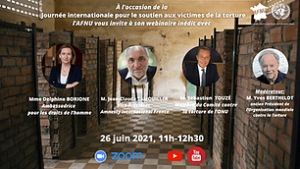 Webinaire Journée internationale pour le soutien aux victimes de la torture