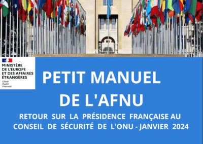 Retour sur la Présidence française du Conseil de sécurité – Janvier 2024