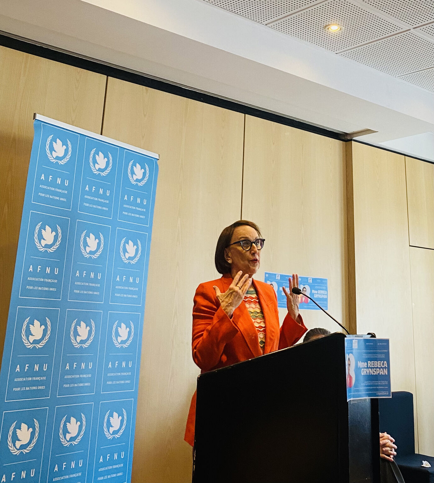 Madame Rebeca Grynspan reçue à Paris par l&rsquo;AFNU