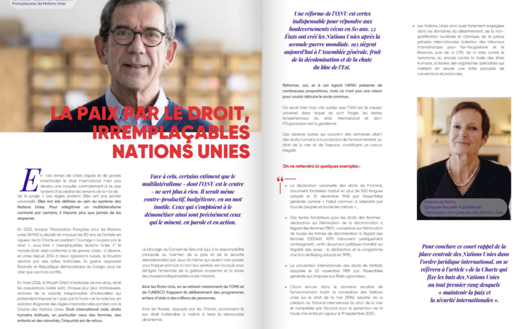 L&rsquo;AFNU dans le nouveau numéro de la Revue des Libertés fondamentales